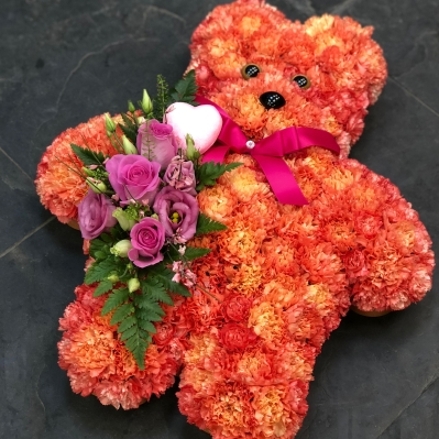 ORANGE CARNATION TEDDY