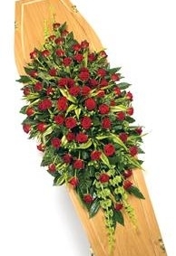 DE2 ROSE DOUBLE ENDED COFFIN SPRAY