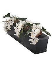 Double Ended White Orchid Casket